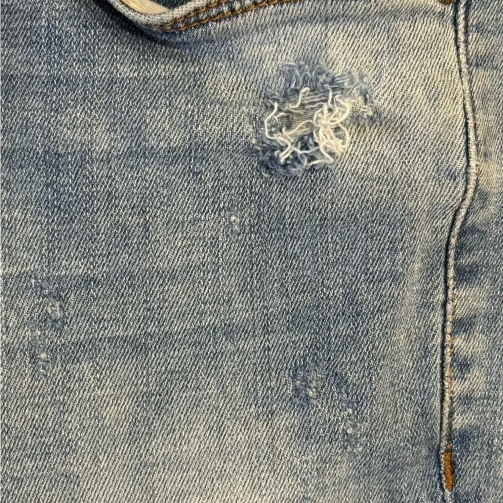 Philipp Plein Distressed Straight Leg Jeans Light Blue Waist 29 Men